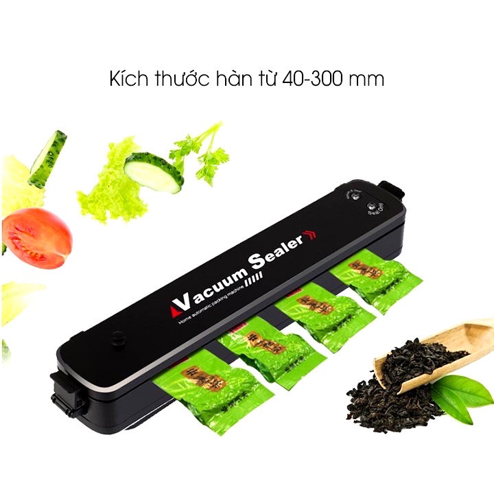 Máy Hút Chân Không Thực Phẩm Hàn Miệng Túi Vacuum Sealer Tặng Kèm 10 Túi