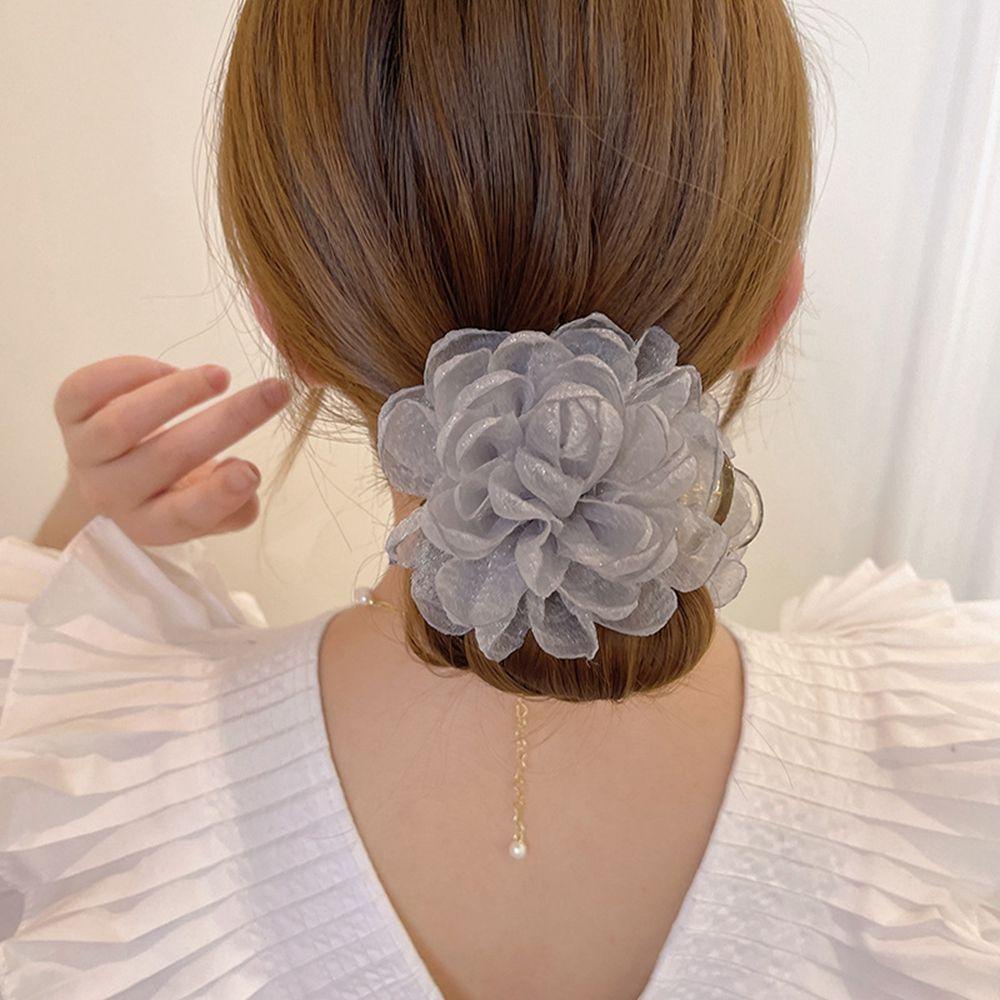 Kẹp Tóc Hình Hoa Hồng Bằng Vải Đơn Giản Sáng Tạo Dành Cho Nữ