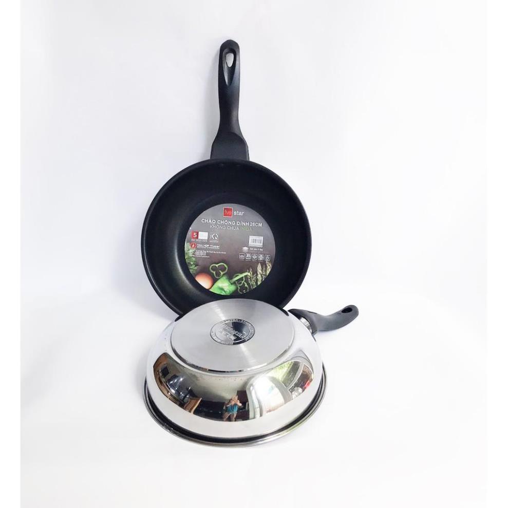 Chảo Chống Dính Sâu Lòng inox 3 Đáy Fivestar 24cm / 26cm / 28cm Dùng được bếp từ