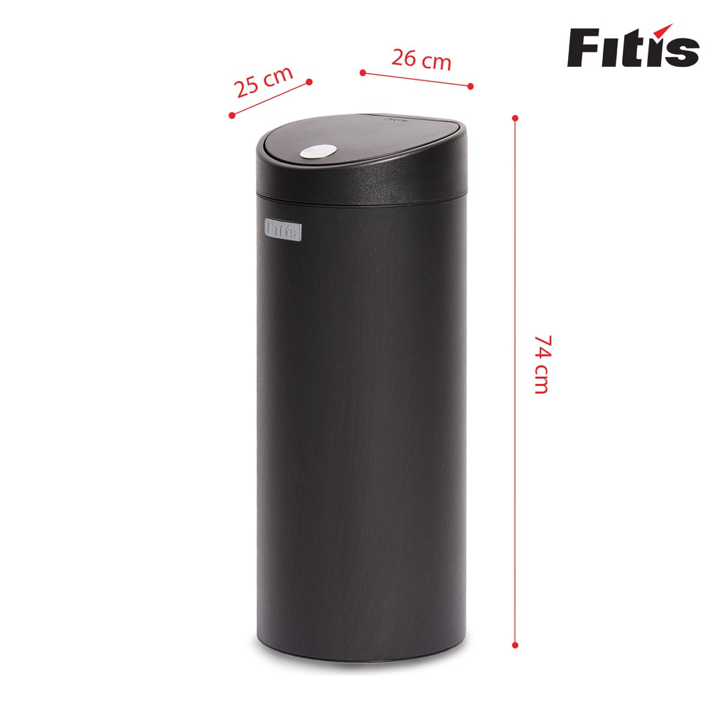 Thùng rác Fitis Premium - Nhấn tròn cao - 15L