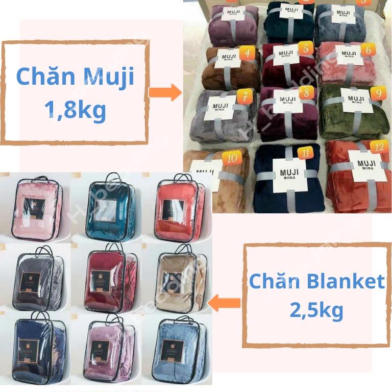 Chăn lông tuyết Muji(blanket) Cao cấp-Chăn lông thỏ nhập khẩu loại 1 siêu mềm mịn_co giãn 4 chiều kích thước 2mx2m3
