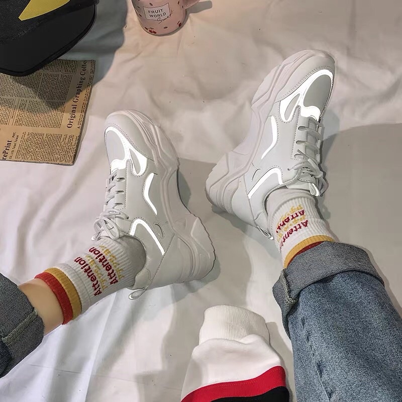 Giày thể thao nữ Ulzzang Eila viền phản quang cá tính phối màu | BigBuy360 - bigbuy360.vn