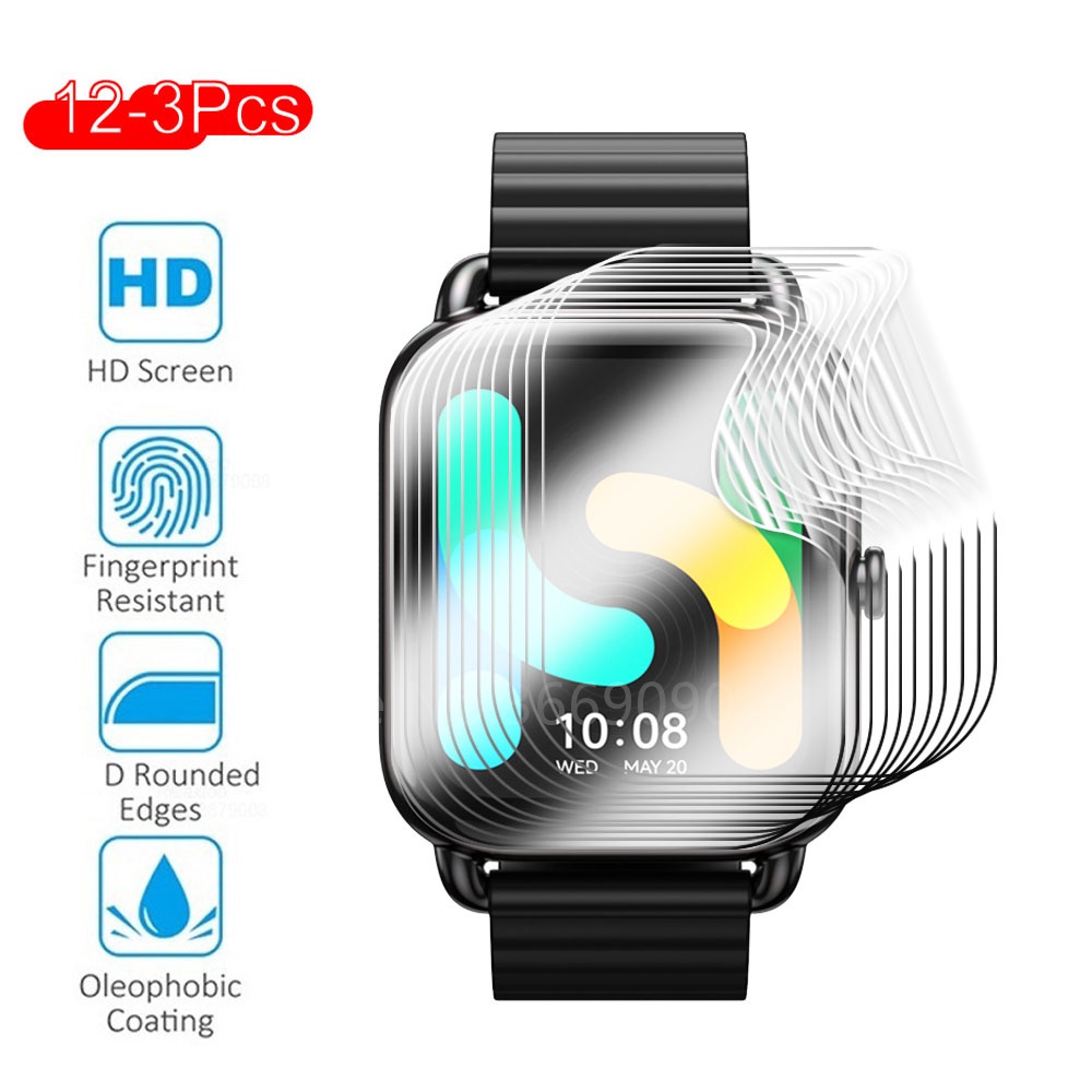 Set 3-12 Phim Hydrogel Dán Bảo Vệ Màn Hình Cho Đồng Hồ Haylou RS4 plus Haylou rs 4 plus + Smart Watch Haylours4Plus