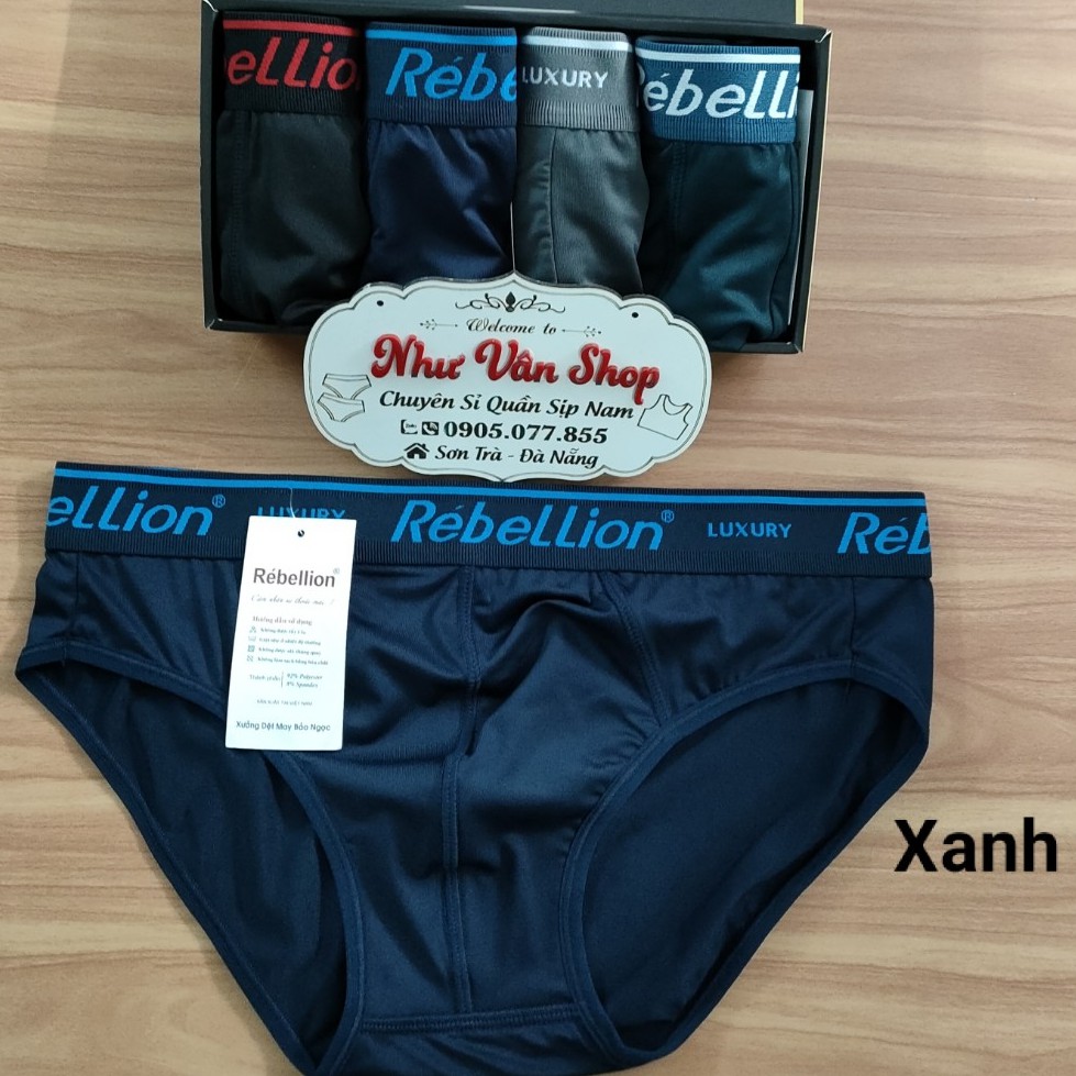 Hộp 4 quần lót nam sịp nam đùi boxer thun lạnh co giãn 4 chiều cao cấp Việt Nam xuất khẩu REBEH4