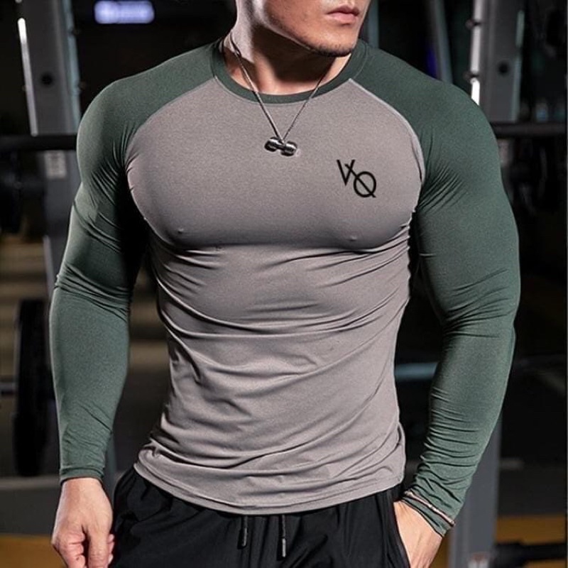 Áo Thể Thao Nam Tập Gym Tay Dài Form Ôm Body