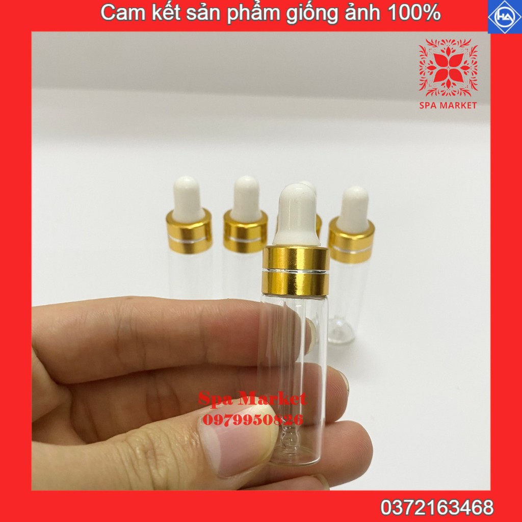 Combo 30 Lọ chiết 5ml Để chiết tinh chất, serum, mỹ phẩm loại dày có vòi thủy tinh