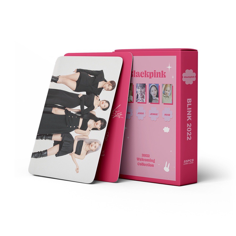 Set hộp 55 thẻ ảnh Lomo Card nhóm BlackPink - Welcoming Collection 2022