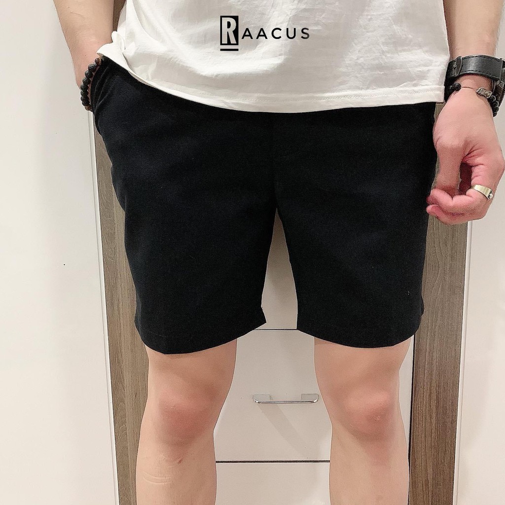 Quần short nam kaki kiểu quần âu thời trang nam unisex, quần short thể thao nam RAACUS-Q052