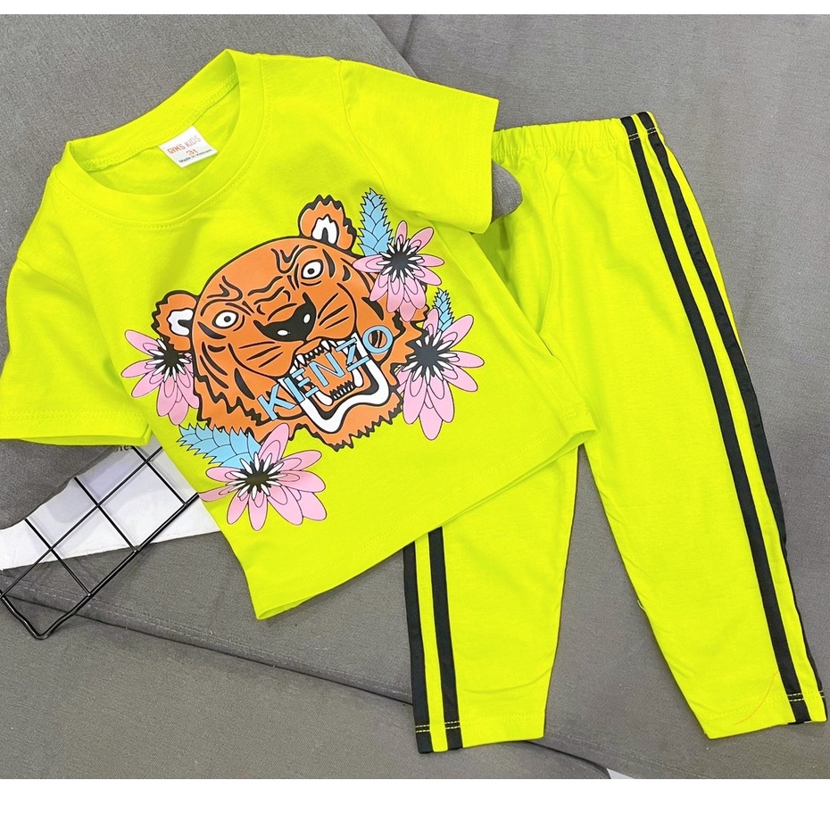 Đồ bộ bé gái thể thao cotton 4 chiều Jennie kids size nhỡ 11-23kg J494