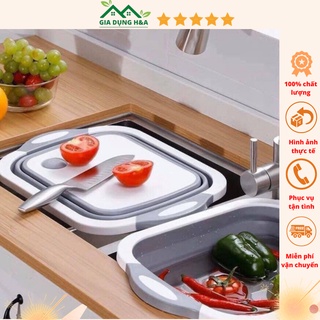 Chậu rửa đa năng,bộ thớt kèm chậu gấp gọn đa năng mẫu mới 2021