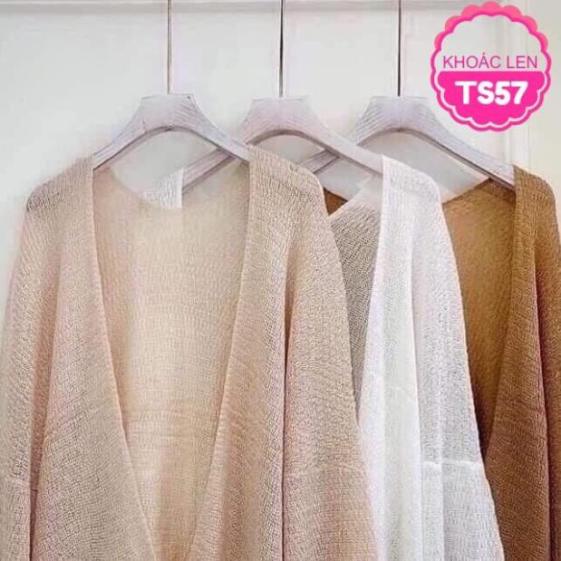 HÀNG ĐẸP ⚡ ÁO KHOÁC LEN MỎNG ⚡ ÁO KHOÁC CARDIGAN ⚡ ÁO KHOÁC LEN DỆT KIM TS57