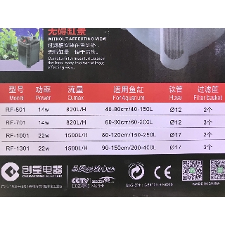 LỌC THÙNG ATMAN RF 701 THẾ HỆ MỚI DÀNH CHO BỂ CÁ CẢNH, BỂ THỦY SINH