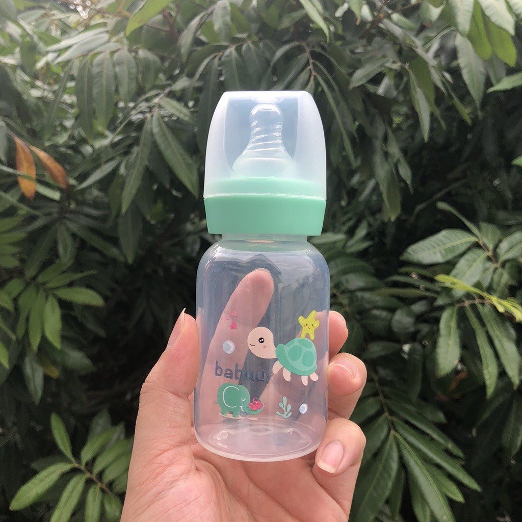 Bình sữa Babuu cổ hẹp chất liệu nhựa PP dung tích 90/120ml/180ml/240ml