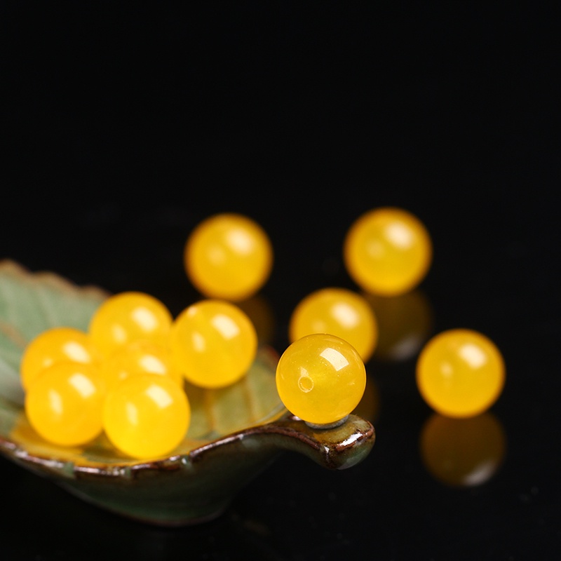 Chuỗi Hạt Đá Mã Não Vàng Dùng Làm Trang Sức Thủ Công