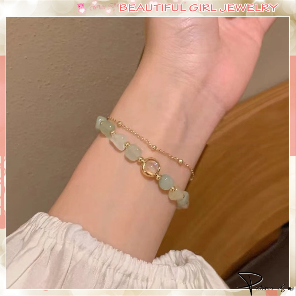 Vòng Tay Đính Hạt Pha Lê Phong Cách Hàn Quốc Thời Trang Cho Nữ