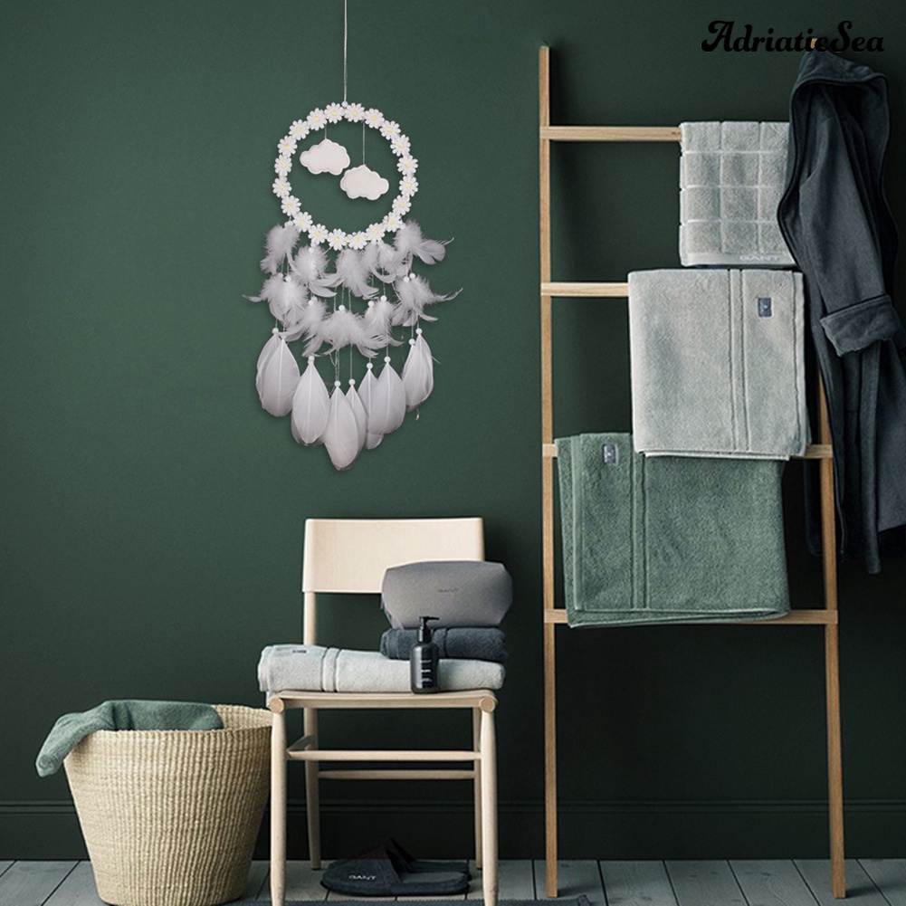 Dreamcatcher đính lông vũ trang trí