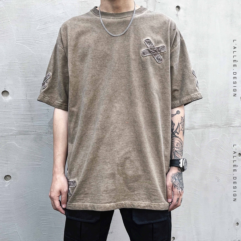 Áo thun Nam Wash Lallee.Design Áo phông ngắn tay dáng đứng chất vải Cotton mài dày dặn co giãn tốt 506