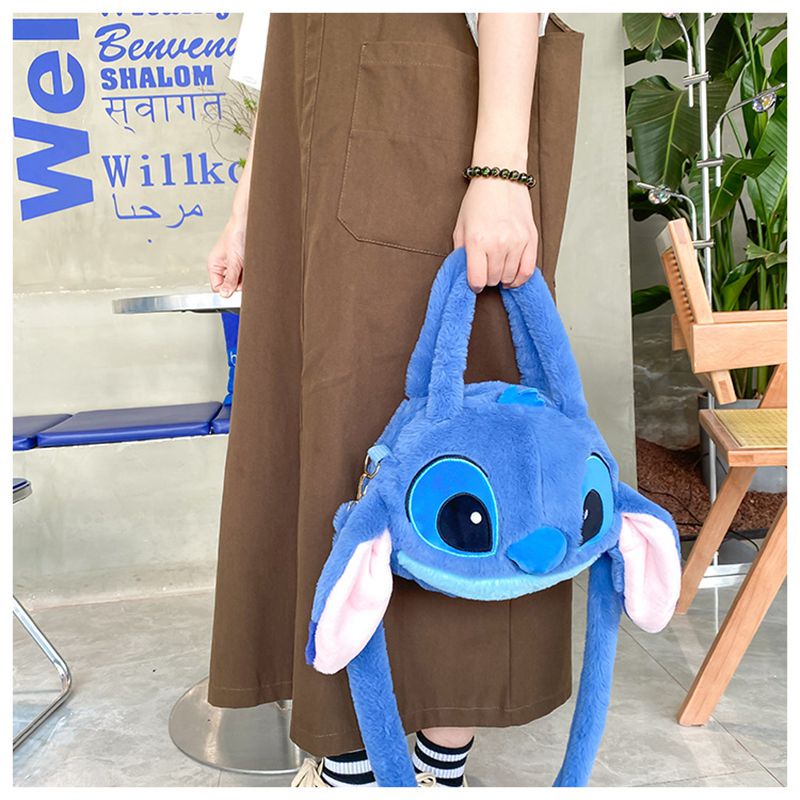 Disney Lilo &amp; Stitch Cartoon Stitch Plush Handbag Cute Messenger Bag Girl Gift