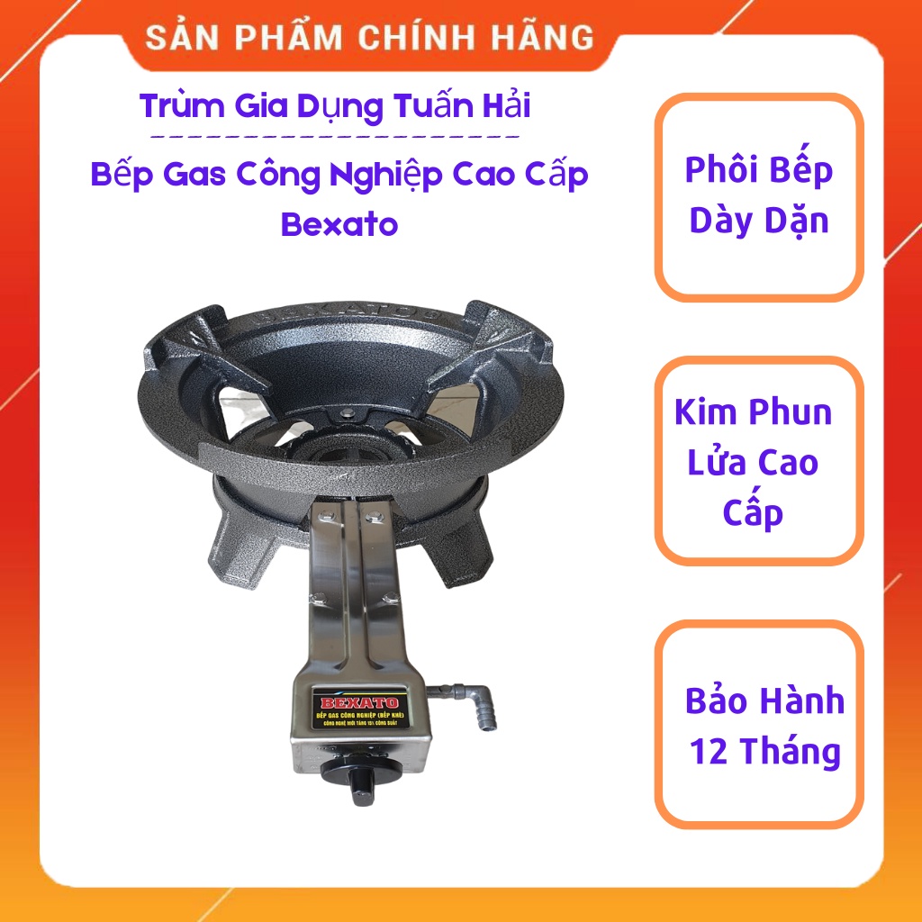 Bếp Gas Công Nghiệp Cao Cấp Bexato, Phôi Bếp Dày Dặn, Chế Siêu Cấp