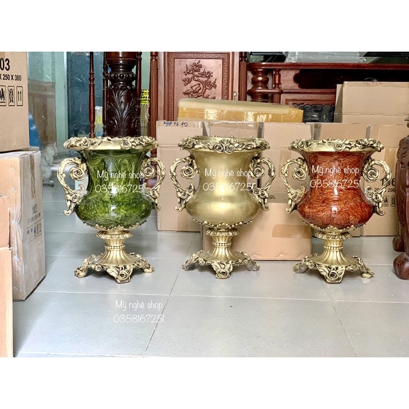 Bình hoa composite,Mỹ nghệ shop, decor, trang trí, quà tặng sinh nhật, tân gia, bình hoa giả, cao cấp mã cúp 37 bao vỡ