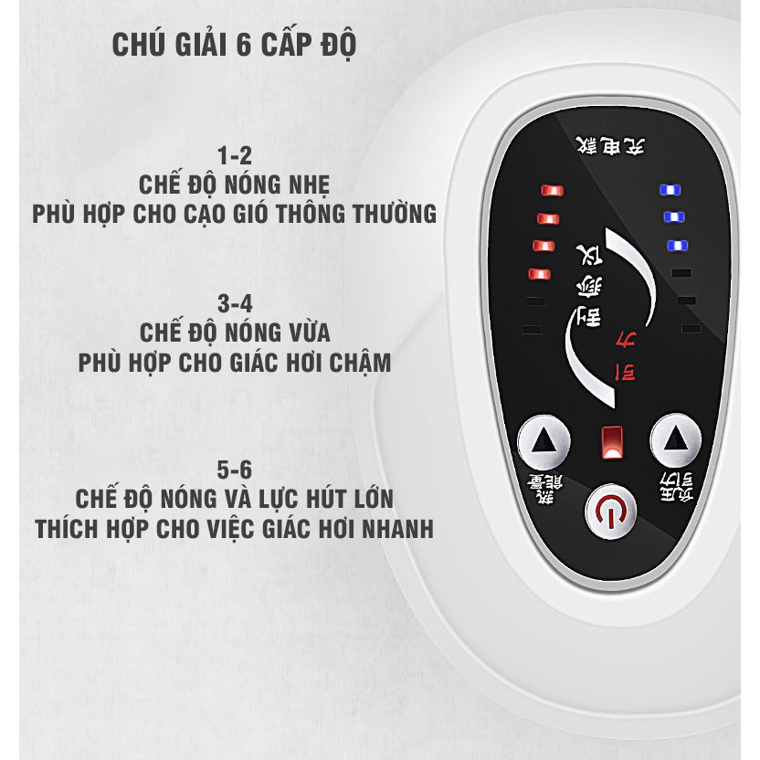 Máy Giác Hơi Cạo Gió Sạc Pin Tiện Lợi Nhiều Cấp Độ Và Chế Độ Cho Người Dùng Tạo Cảm Giác Dễ Chịu Và Thư Giãn