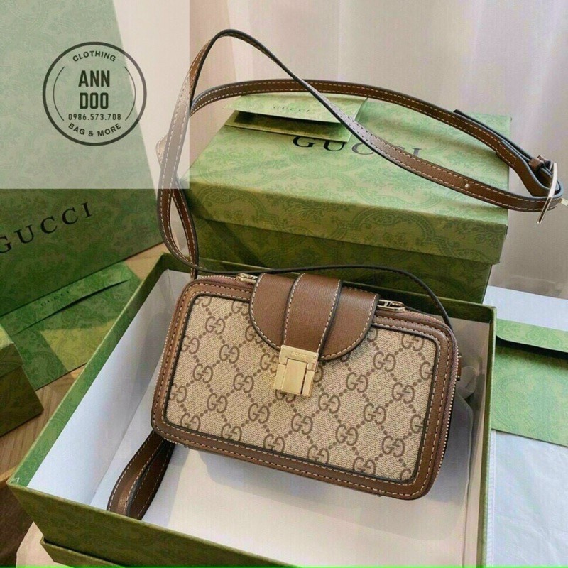 Túi đeo chéo dạng hộp gucci Super size 19 fullbox