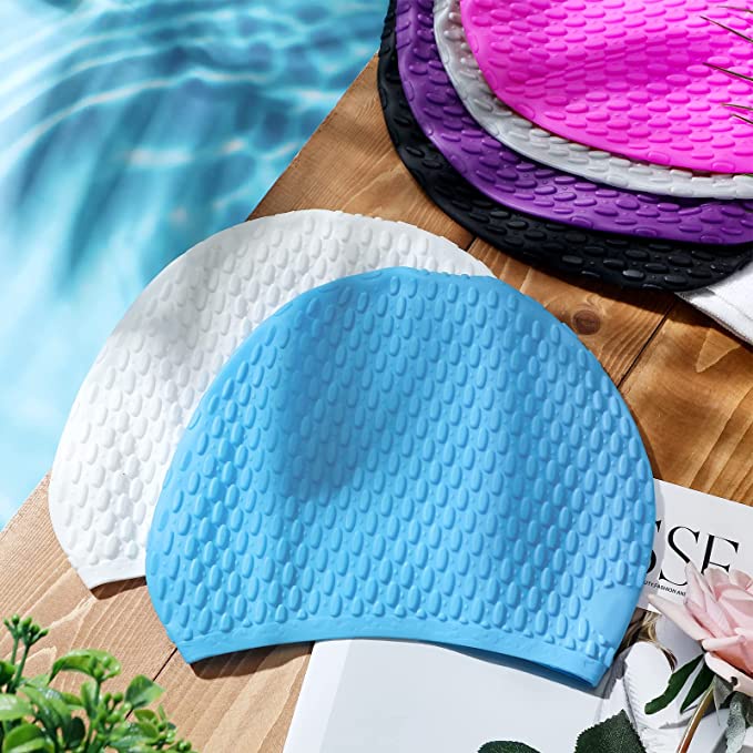 Mũ Bơi Unisex Co Giãn Chống Thấm Nước Thiết Kế 3D Tiện Dụng