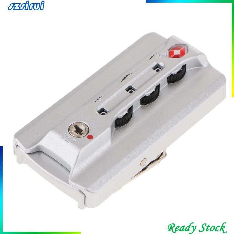 Ổ Khóa Mật Mã 3 Số TSA Màu Bạc An Toàn Cho Vali / Vali