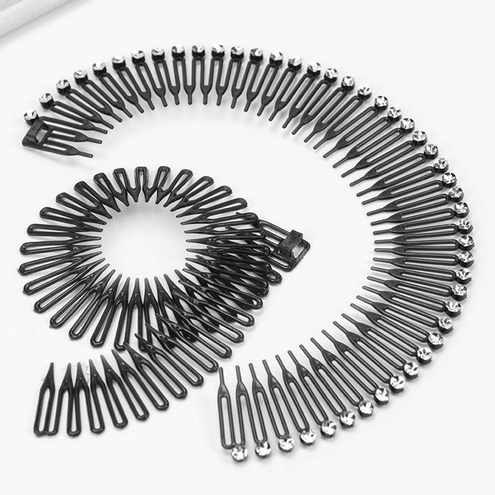 1 Băng Đô Cài Tóc Giả Bằng Nhựa Có Răng Lược Linh Hoạt