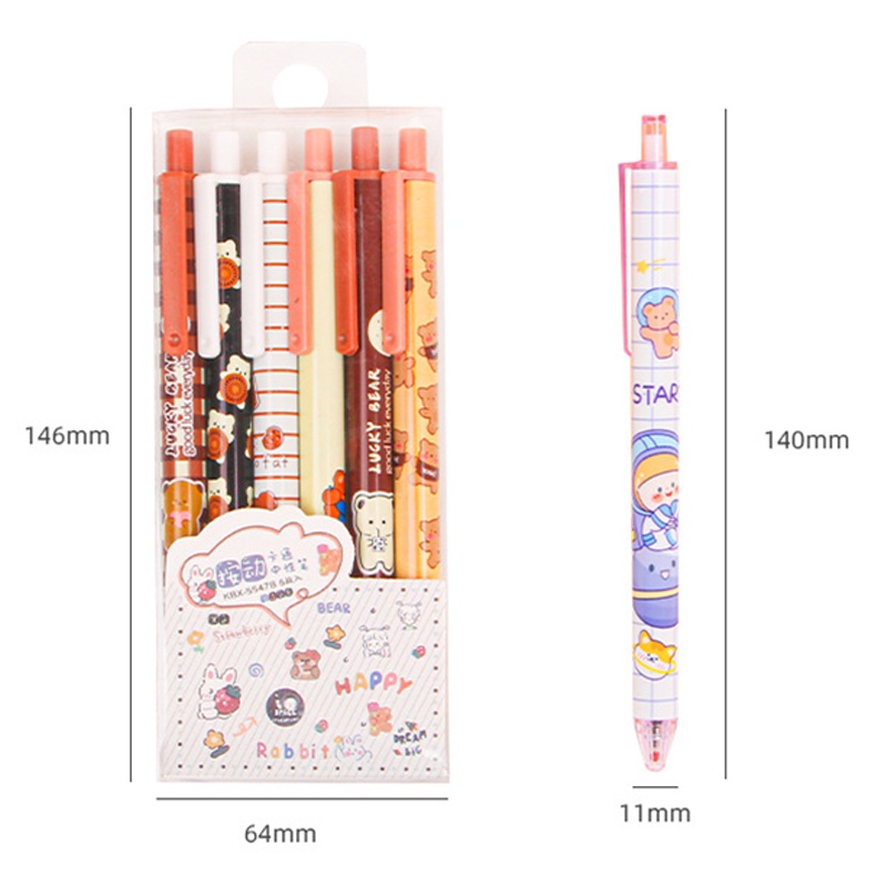 Bút Bi Mực Đen Ngòi 0.5mm Có Thể Thu Gọn Tiện Dụng Cho Nam Và Nữ