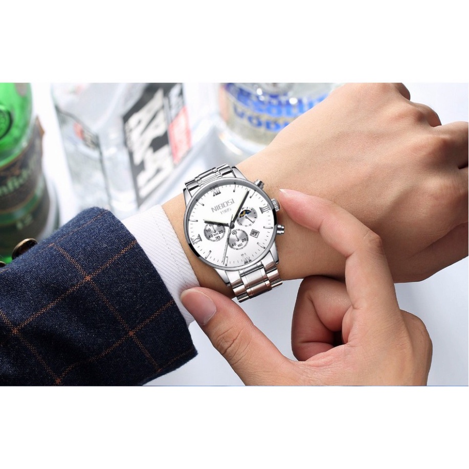 Đồng hồ nam dây thép đặc fullbox Chính Hãng Nibosi 2325 jsthemmai | BigBuy360 - bigbuy360.vn