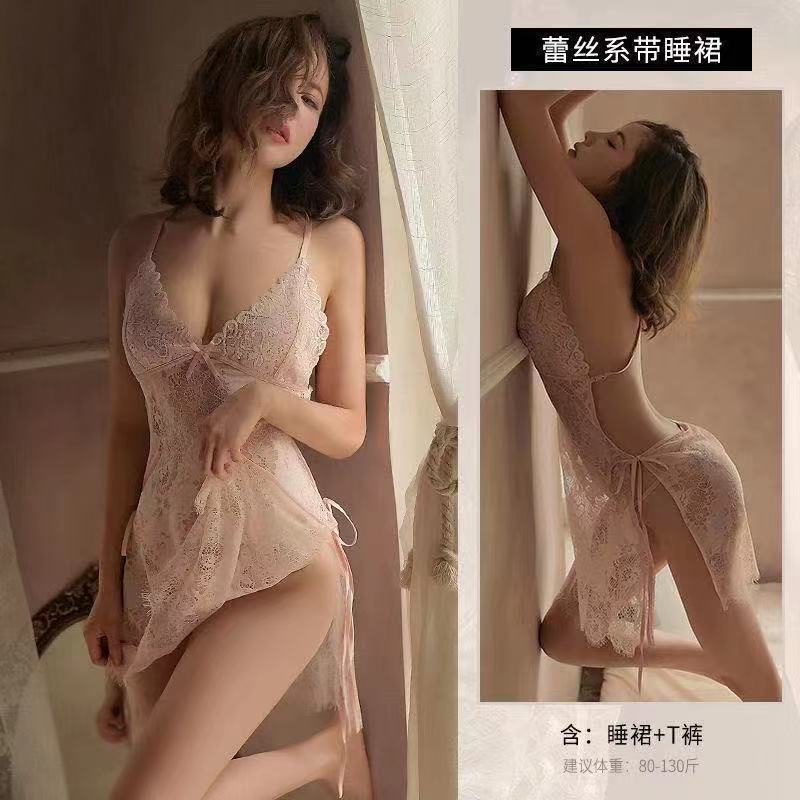 Bộ đồ ngủ sexy ren nữ tính Bộ Đồ Ngủ Hở Lưng Phối Ren Quyến Rũ Dành Cho Nữ VN03 | BigBuy360 - bigbuy360.vn