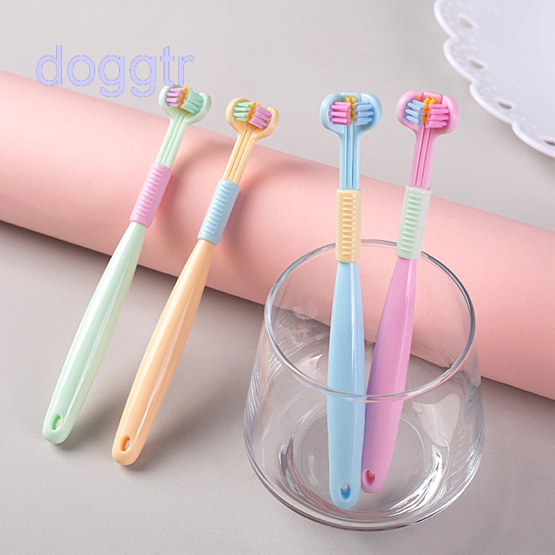 Bàn Chải Đánh Răng Ba Mặt Ba Mặt Hình Chữ C Làm Sạch Răng Bảo Vệ Kẹo Cao Su Và Lưỡi