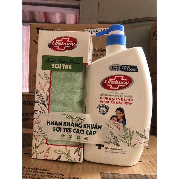 Sữa Tắm Lifebuoy 800gr tặng khăn hoặc sữa tắm tùy theo đợt công ty khuyến mãi