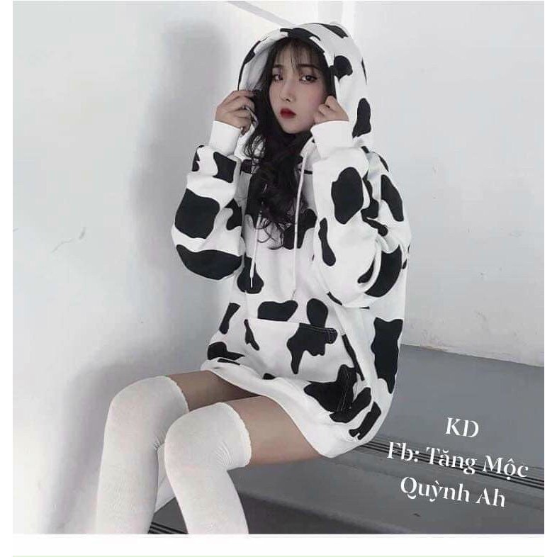 Áo hoodie bò sữa form rộng cho nam nữ, áo hoodie bò sữa cực hot | BigBuy360 - bigbuy360.vn