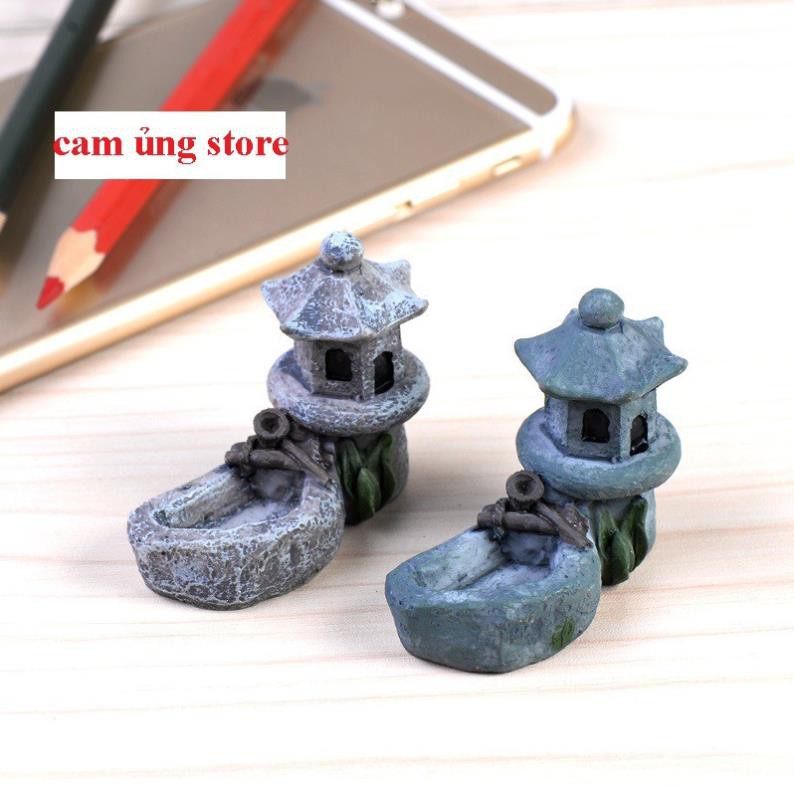 Mô hình tháp nước màu ngẫu nhiên trang trí tiểu cảnh, bán cạn terarium, bonsai bể cá cảnh thủy sinh