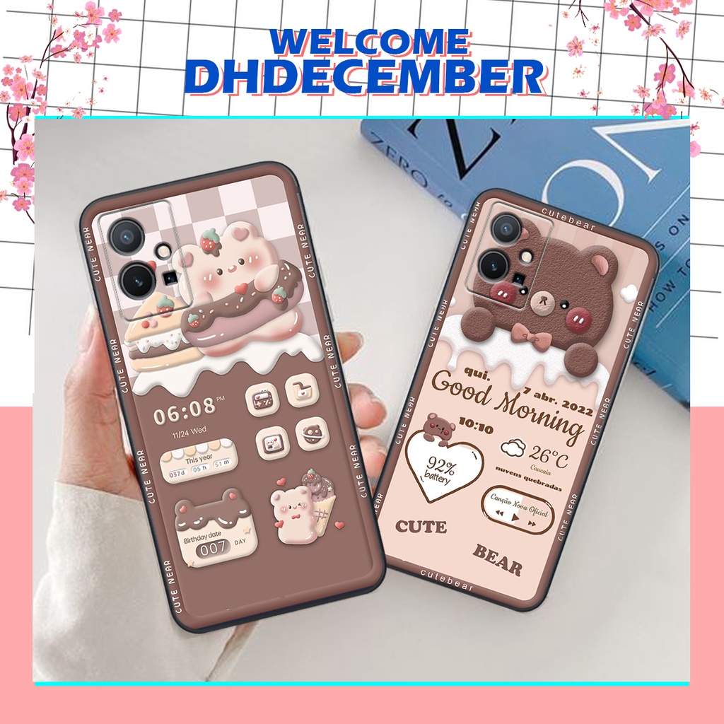 Ốp lưng Vivo Y55 5G - BẢO VỆ CAMERA in hình 3D GẤU HỒNG-GẤU BE3R -XINH XẺO CỰC ĐẸP