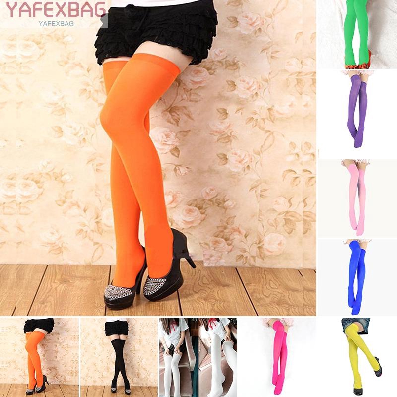 Tất cotton một kích thước cao qua đầu gối dành cho nữ có tính co giãn