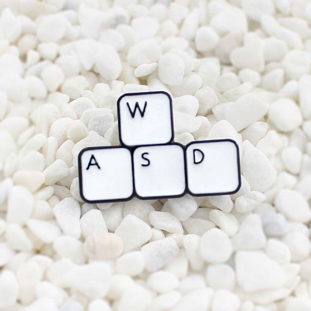 Ghim Cài Áo Hình Bàn Phím Máy Tính / Hoa Sen Màu Trắng Dễ Thương Thời Trang Cho Nam Và Nữ