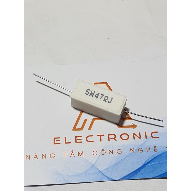 Trở sứ 2 đầu 47r 5W Trở sứ 2 đầu 47r 5W