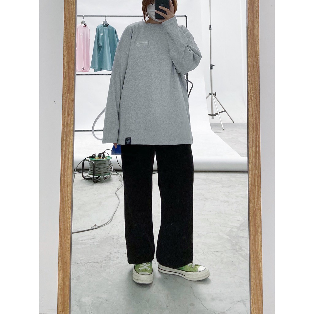 Áo Tay Dài Vải Gân 100% Cotton Cao Cấp - Áo Tee Long Sleeve Dragonbyboi BASIC FREESIZE Nhiều màu | BigBuy360 - bigbuy360.vn