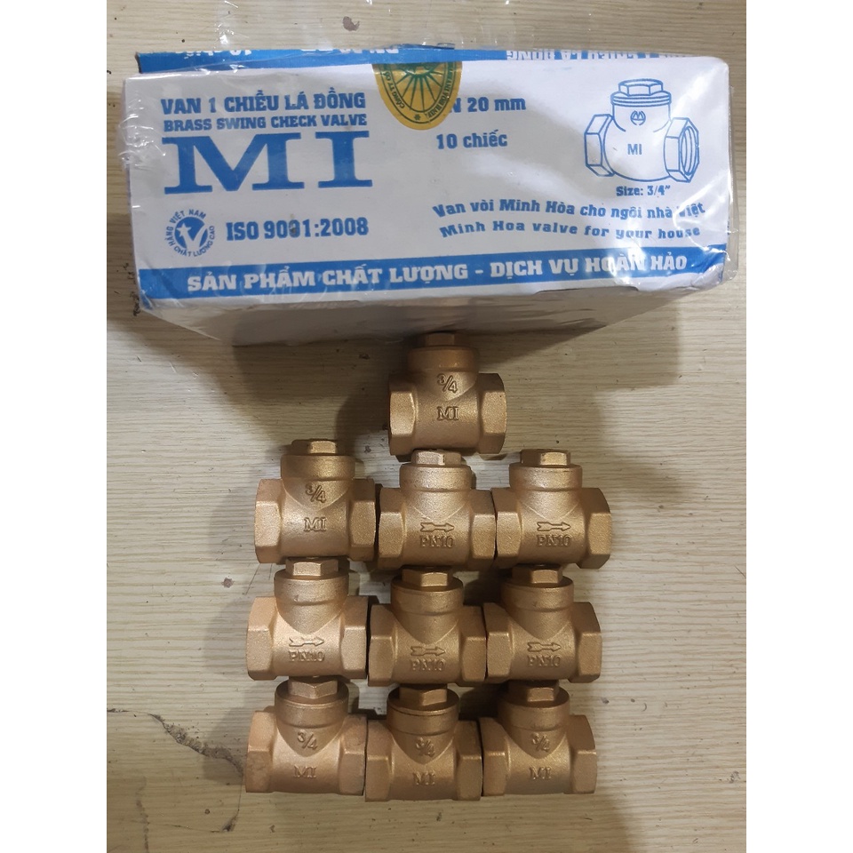 Van nước 1 chiều loại MBV và MI lá đồng phi 27 Minh Hoà