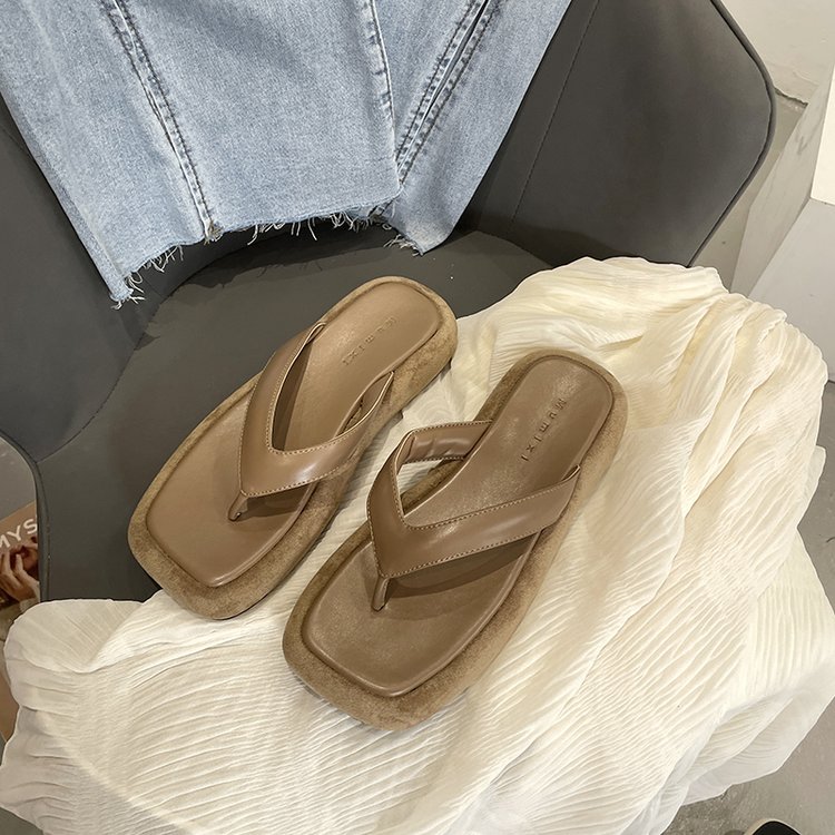 [ Mã 66CBSALE giảm 30K đơn 200K] Dép Nữ Đế Bệt Mũi Vuông Màu Trơn Thời Trang Thoải Mái | BigBuy360 - bigbuy360.vn