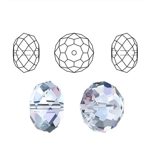 Chuỗi hạt pha lê 3x4mm nhiều màu sắc làm trang sức thủ công đa dụng