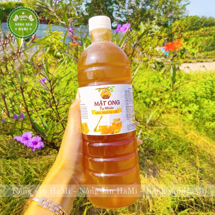 Mật ong hoa nhãn nguyên chất HaMi 1 Lít, đặc sánh, thơm ngon nguyên chất 100% tự nhiên - HSD 2 năm