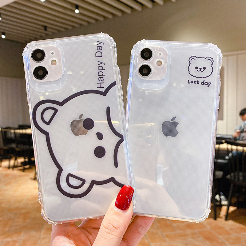 Ốp Điện Thoại Tpu Trong Suốt In Hình Gấu Cho Iphone 12 Mini 12 Pro 12 Promax 11 Pro Max X Xr 7 8 Xs Max 6 6s Plus | BigBuy360 - bigbuy360.vn