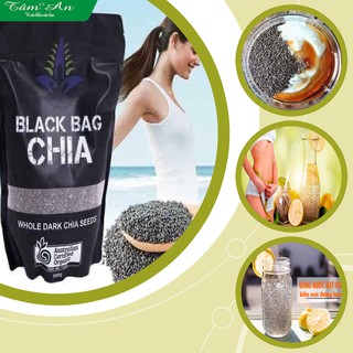{TÂM AN} Hạt Chia đen Úc - BLACK BAG - Túi 500g - Hạt dinh dưỡng bảo vệ tim mạch