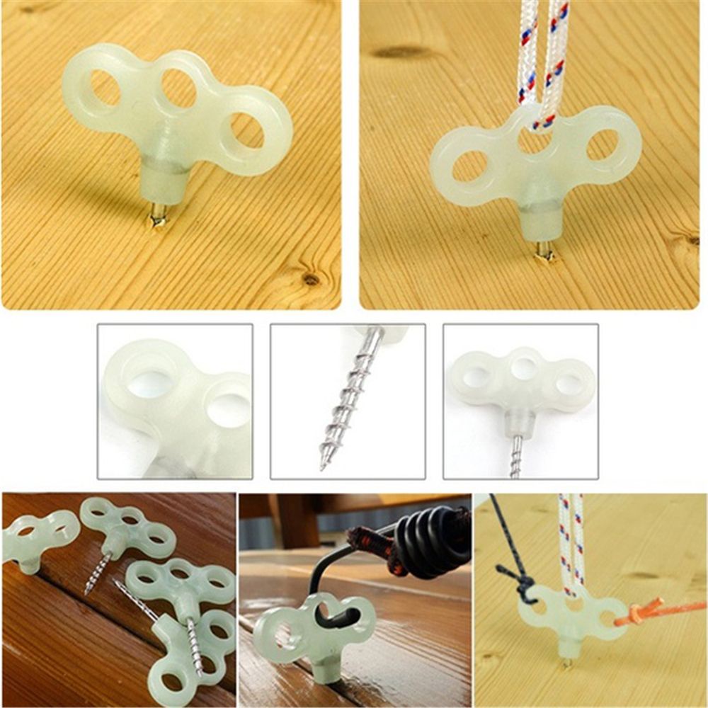 Cọc đinh ghim đất căng lêu có lỗ xỏ dây cung cấp tầm nhìn ban đêm sử dụng cho hoạt động ngoài trời tiện lợi