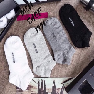 TẤT VỚ CỔ NGẮN NAM THỂ THAO CHỐNG TRƠN TRƯỢT, SÉT 3 ĐÔI VẢI COTTON CO GIÃN 4 CHIỀU KHỬ MÙI HÔI CHÂN KHI ĐI GIÀY SOCADBK1