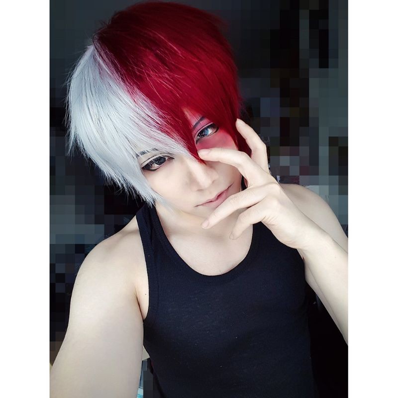 [CÓ SẴN] Tóc giả (wig) của nhân vật Shoto Todoroki trong Học Viện Siêu Anh Hùng
